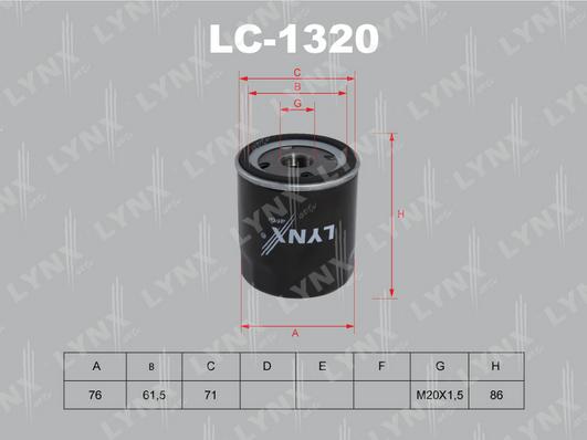 LYNXauto LC-1320 - Oil Filter car-mod.net
