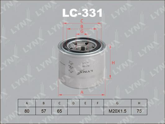LYNXauto LC-331 - Oil Filter car-mod.net