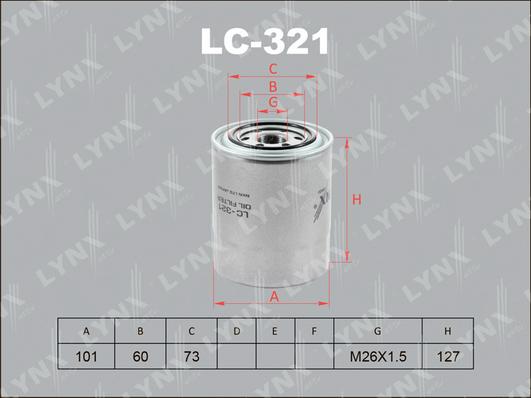 LYNXauto LC-321 - Oil Filter car-mod.net