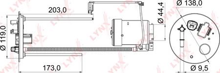 LYNXauto LF-968M - Fuel filter car-mod.net