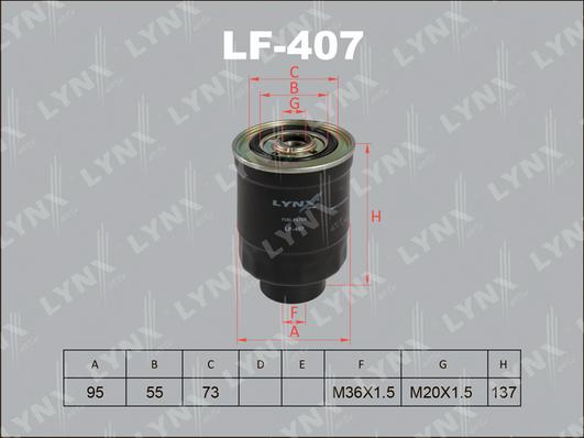 LYNXauto LF-407 - Fuel filter car-mod.net