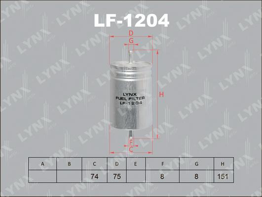 LYNXauto LF-1204 - Fuel filter car-mod.net