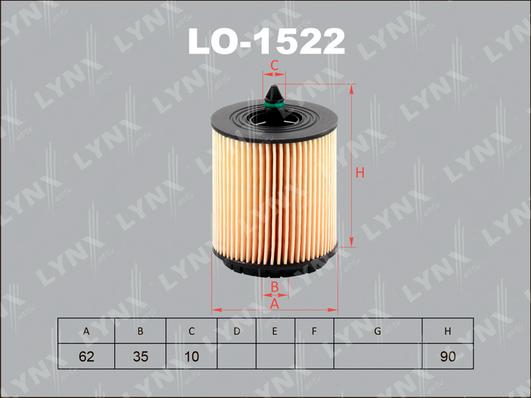 LYNXauto LO-1522 - Oil Filter car-mod.net