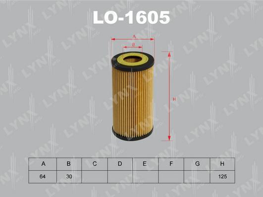 LYNXauto LO-1605 - Oil Filter car-mod.net