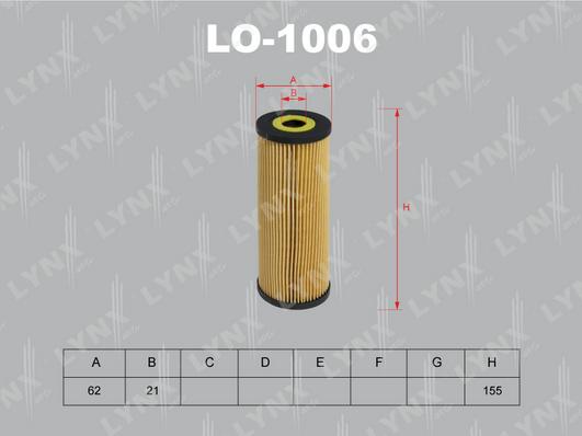 LYNXauto LO-1006 - Oil Filter car-mod.net