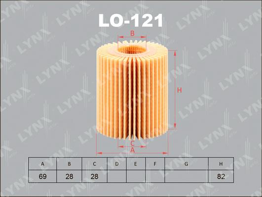 LYNXauto LO-121 - Oil Filter car-mod.net