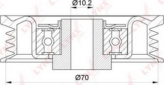 LYNXauto PB-5054 - Pulley, v-ribbed belt car-mod.net