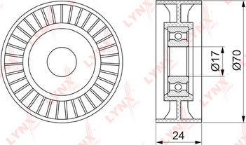 LYNXauto PB-5129 - Pulley, v-ribbed belt car-mod.net