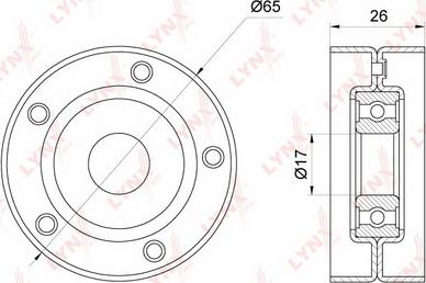 LYNXauto PB-5309 - Pulley, v-ribbed belt car-mod.net