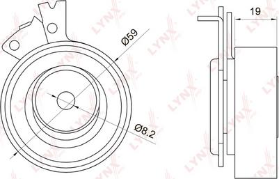 LYNXauto PB-1049 - Tensioner Pulley, timing belt car-mod.net