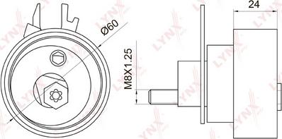 LYNXauto PB-1054 - Tensioner Pulley, timing belt car-mod.net