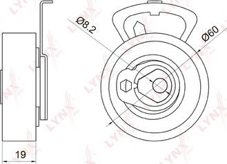 LYNXauto PB-1055 - Tensioner Pulley, timing belt car-mod.net