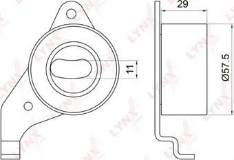 LYNXauto PB-1065 - Tensioner Pulley, timing belt car-mod.net