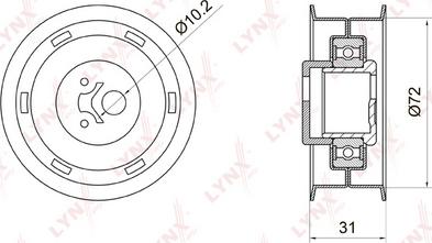 LYNXauto PB-1004 - Tensioner Pulley, timing belt car-mod.net