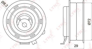 LYNXauto PB-1006 - Tensioner Pulley, timing belt car-mod.net