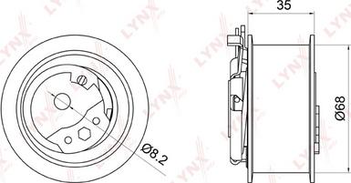 LYNXauto PB-1001 - Tensioner Pulley, timing belt car-mod.net