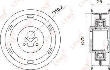 LYNXauto PB-1002 - Tensioner Pulley, timing belt car-mod.net