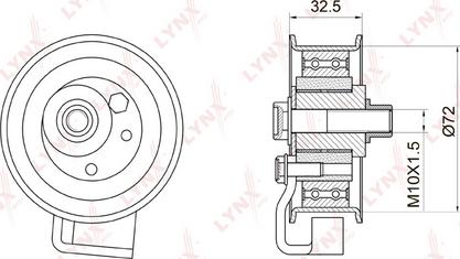 LYNXauto PB-1007 - Tensioner Pulley, timing belt car-mod.net
