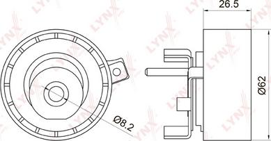 LYNXauto PB-1016 - Tensioner Pulley, timing belt car-mod.net