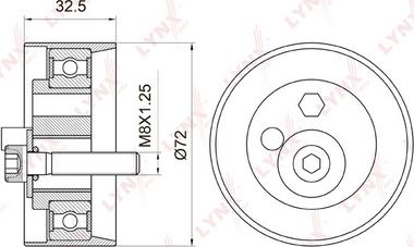 LYNXauto PB-1010 - Tensioner Pulley, timing belt car-mod.net