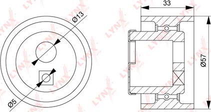LYNXauto PB-1085 - Tensioner Pulley, timing belt car-mod.net
