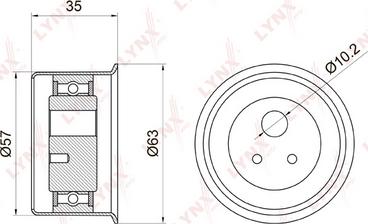 LYNXauto PB-1039 - Tensioner Pulley, timing belt car-mod.net