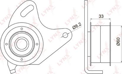 LYNXauto PB-1030 - Tensioner Pulley, timing belt car-mod.net