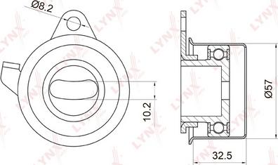 LYNXauto PB-1032 - Tensioner Pulley, timing belt car-mod.net