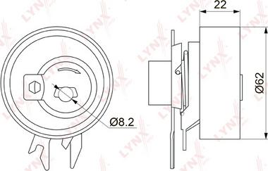 LYNXauto PB-1136 - Tensioner Pulley, timing belt car-mod.net