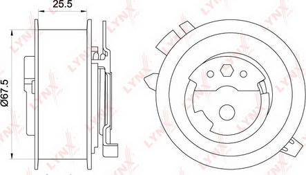 LYNXauto PB-1251 - Tensioner Pulley, timing belt car-mod.net