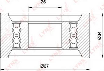 LYNXauto PB-1264 - Tensioner Pulley, timing belt car-mod.net