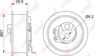 LYNXauto PB-1239 - Tensioner Pulley, timing belt car-mod.net