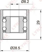 LYNXauto PB-3004 - Deflection / Guide Pulley, timing belt car-mod.net