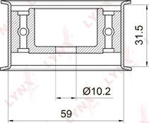 LYNXauto PB-3005 - Deflection / Guide Pulley, timing belt car-mod.net
