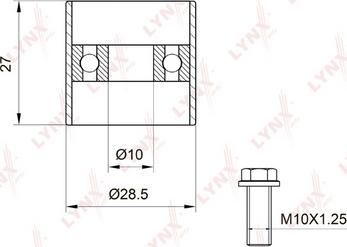LYNXauto PB-3003 - Deflection / Guide Pulley, timing belt car-mod.net