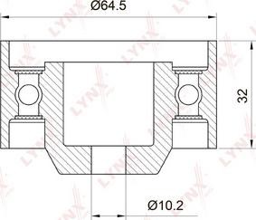 LYNXauto PB-3017 - Deflection / Guide Pulley, timing belt car-mod.net