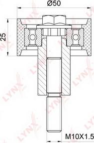 LYNXauto PB-3152 - Deflection / Guide Pulley, timing belt car-mod.net