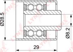 LYNXauto PB-3105 - Deflection / Guide Pulley, timing belt car-mod.net
