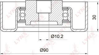 LYNXauto PB-7021 - Pulley, v-ribbed belt car-mod.net