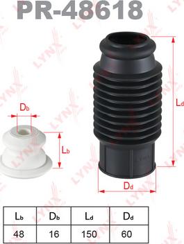LYNXauto PR-48618 - Dust Cover Kit, shock absorber car-mod.net