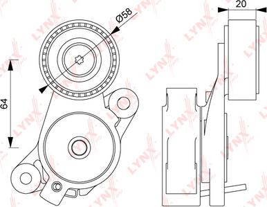LYNXauto PT-3239 - Belt Tensioner, v-ribbed belt car-mod.net