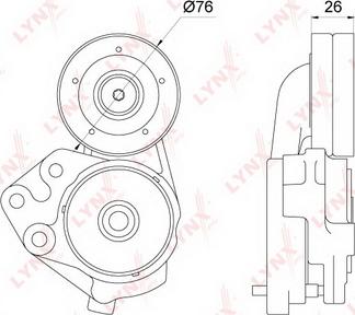 LYNXauto PT-3236 - Belt Tensioner, v-ribbed belt car-mod.net