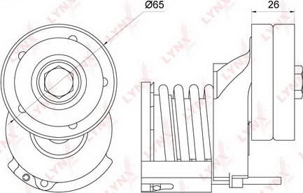 LYNXauto PT-3222 - Belt Tensioner, v-ribbed belt car-mod.net