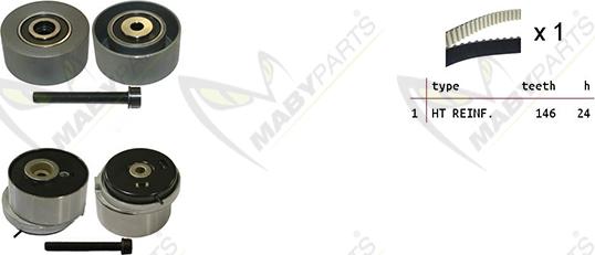 Mabyparts OBK010095 - Timing Belt Set car-mod.net