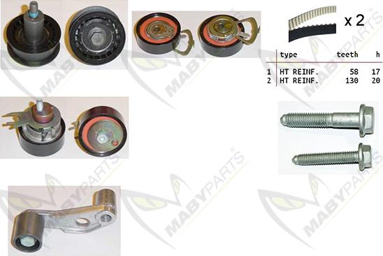 Mabyparts OBK010080 - Timing Belt Set car-mod.net
