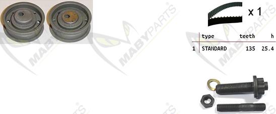 Mabyparts OBK010186 - Timing Belt Set car-mod.net