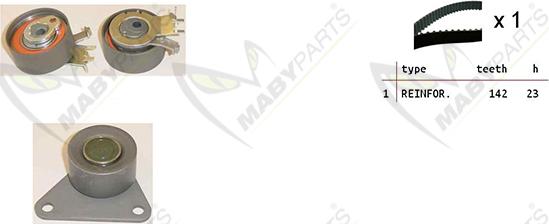 Mabyparts OBK010374 - Timing Belt Set car-mod.net