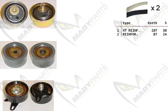 Mabyparts OBK010202 - Timing Belt Set car-mod.net