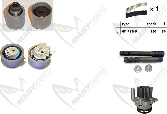 Mabyparts OBKWP0064 - Water Pump & Timing Belt Set car-mod.net