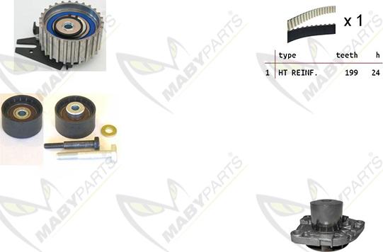 Mabyparts OBKWP0060 - Water Pump & Timing Belt Set car-mod.net